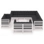 Set de muebles de jardín 12 pzas con cojines madera pino blanco de vidaXL, Conjuntos de jardín - Ref: Foro24-3077000, Precio:...