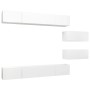 Set de muebles de salón TV 6 piezas madera de ingeniería blanco de vidaXL, Muebles TV - Ref: Foro24-3078728, Precio: 309,12 €...