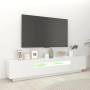 Mueble para TV con luces LED blanco 200x35x40 cm en Muebles TV | Comprar online en Foru.es