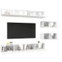 Set de muebles de salón TV 6 piezas madera de ingeniería blanco de vidaXL, Muebles TV - Ref: Foro24-3078728, Precio: 309,12 €...