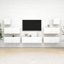 Set de muebles de salón TV 7 piezas madera de ingeniería blanco de vidaXL, Muebles TV - Ref: Foro24-3078713, Precio: 279,44 €...