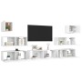 Set de muebles de salón TV 7 piezas madera de ingeniería blanco de vidaXL, Muebles TV - Ref: Foro24-3078713, Precio: 279,44 €...