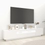 Mueble para TV con luces LED blanco 200x35x40 cm en Muebles TV | Comprar online en Foru.es