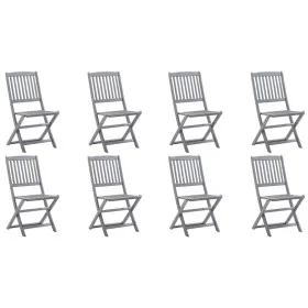 Sillas de jardín plegables 8 uds madera maciza acacia de vidaXL, Sillas de jardín - Ref: Foro24-3078289, Precio: 357,40 €, De...