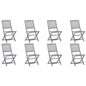 Sillas de jardín plegables 8 uds madera maciza acacia de vidaXL, Sillas de jardín - Ref: Foro24-3078289, Precio: 363,07 €, De...