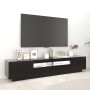 Mueble para TV con luces LED negro 200x35x40 cm en Muebles TV | Comprar online en Foru.es