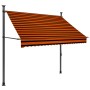 Toldo manual retráctil con LED naranja y marrón 200 cm en Toldos | Comprar online en Foru.es
