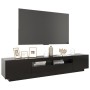 Mueble para TV con luces LED negro 200x35x40 cm en Muebles TV | Comprar online en Foru.es
