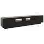Mueble para TV con luces LED negro 200x35x40 cm en Muebles TV | Comprar online en Foru.es