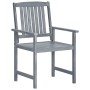 Sillas de jardín 8 unidades madera maciza de teca gris de vidaXL, Sillas de jardín - Ref: Foro24-3078206, Precio: 487,53 €, D...