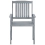 Sillas de jardín 8 unidades madera maciza de teca gris de vidaXL, Sillas de jardín - Ref: Foro24-3078206, Precio: 487,53 €, D...