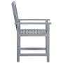 Sillas de jardín 8 unidades madera maciza de teca gris de vidaXL, Sillas de jardín - Ref: Foro24-3078206, Precio: 487,53 €, D...