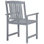 Sillas de jardín 8 unidades madera maciza de teca gris de vidaXL, Sillas de jardín - Ref: Foro24-3078206, Precio: 487,53 €, D...