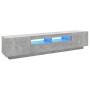 Mueble para TV con luces LED gris hormigón 200x35x40 cm en Muebles TV | Comprar online en Foru.es