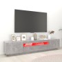 Mueble para TV con luces LED gris hormigón 200x35x40 cm en Muebles TV | Comprar online en Foru.es