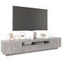 Mueble para TV con luces LED gris hormigón 200x35x40 cm en Muebles TV | Comprar online en Foru.es