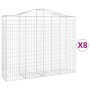 Cestas de gaviones 8 uds forma de arco hierro 200x50x160/180 cm de vidaXL, Maceteros y jardineras - Ref: Foro24-3145709, Prec...