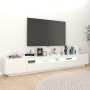 Mueble para TV con luces LED blanco 260x35x40 cm en Muebles TV | Comprar online en Foru.es