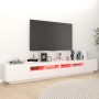 Mueble para TV con luces LED blanco 260x35x40 cm en Muebles TV | Comprar online en Foru.es