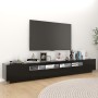 Mueble para TV con luces LED negro 260x35x40 cm en Muebles TV | Comprar online en Foru.es