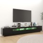 Mueble para TV con luces LED negro 260x35x40 cm en Muebles TV | Comprar online en Foru.es