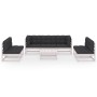 Muebles de jardín 8 piezas con cojines de madera de pino maciza de vidaXL, Conjuntos de jardín - Ref: Foro24-3076475, Precio:...