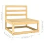 3-seater garden sofa with solid pine wood cushions by vidaXL, Outdoor sofas - Ref: Foro24-3076349, Price: 286,20 €, Discount: %