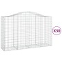 Cestas gaviones 30 uds forma de arco hierro 200x50x120/140 cm de vidaXL, Maceteros y jardineras - Ref: Foro24-3145678, Precio...