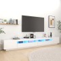 Mueble para TV con luces LED blanco 300x35x40 cm en Muebles TV | Comprar online en Foru.es