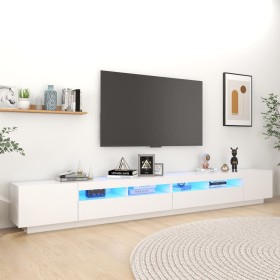 Mueble para TV con luces LED blanco 300x35x40 cm en Muebles TV | Comprar online en Foru.es