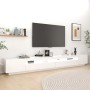 Mueble para TV con luces LED blanco 300x35x40 cm en Muebles TV | Comprar online en Foru.es