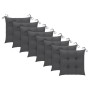 Sillas de jardín 8 uds madera maciza de teca con cojines de vidaXL, Sillas de jardín - Ref: Foro24-3075216, Precio: 765,57 €,...