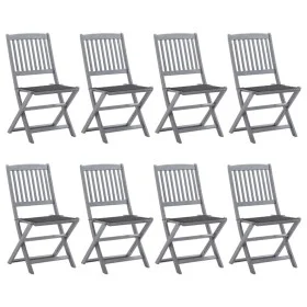 8 Stück klappbare Gartenstühle und Kissen aus massivem Akazienholz von vidaXL, Gartenstühle - Ref: Foro24-3078290, Preis: 408...
