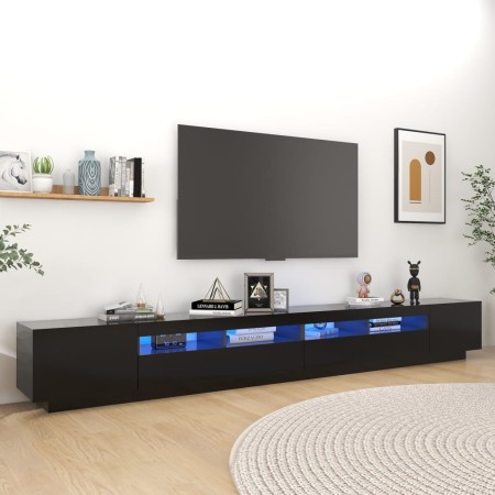 Mueble para TV con luces LED negro 300x35x40 cm en Muebles TV | Comprar online en Foru.es
