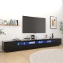 Mueble para TV con luces LED negro 300x35x40 cm en Muebles TV | Comprar online en Foru.es