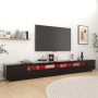 Mueble para TV con luces LED negro 300x35x40 cm en Muebles TV | Comprar online en Foru.es
