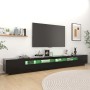 Mueble para TV con luces LED negro 300x35x40 cm en Muebles TV | Comprar online en Foru.es