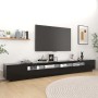 Mueble para TV con luces LED negro 300x35x40 cm en Muebles TV | Comprar online en Foru.es
