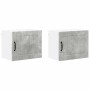 Mueble de Cocina 2 pcs Gris Concreto 50 x 31 x 40 cm en Armarios de cocina | Comprar online en Foru.es