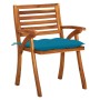 Sillas de jardín con cojines 4 unidades madera maciza de acacia de vidaXL, Sillas de jardín - Ref: Foro24-3075193, Precio: 50...