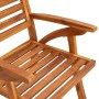 Sillas de jardín con cojines 4 unidades madera maciza de acacia de vidaXL, Sillas de jardín - Ref: Foro24-3075193, Precio: 50...