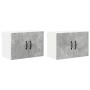 Gabinetes de pared de cocina con puerta 2 pcs Gris Concreto en Armarios de cocina | Comprar online en Foru.es