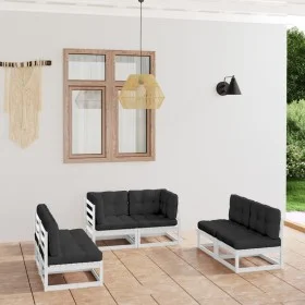 Juego de muebles de jardín 6 pzas y cojines pino maciza de vidaXL, Conjuntos de jardín - Ref: Foro24-3076460, Precio: 555,35 ...