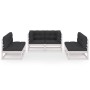 Juego de muebles de jardín 6 pzas y cojines pino maciza de vidaXL, Conjuntos de jardín - Ref: Foro24-3076460, Precio: 566,09 ...