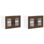 Gabinetes de pared de cocina 2 pcs Roble Marrón 60 x 31 x 40 cm en Armarios de cocina | Comprar online en Foru.es