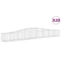 Cestas de gaviones 20 uds forma de arco hierro 400x50x40/60 cm de vidaXL, Maceteros y jardineras - Ref: Foro24-3145927, Preci...