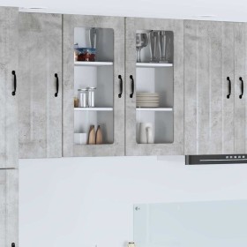 Mueble de Cocina 2 pcs Gris Concreto 40 x 31 x 80 cm en Armarios de cocina | Comprar online en Foru.es
