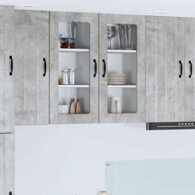 Mueble de Cocina 2 pcs Gris Concreto 40 x 31 x 80 cm en Armarios de cocina | Comprar online en Foru.es
