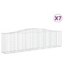 Cestas de gaviones 7 uds forma de arco hierro 400x50x100/120 cm de vidaXL, Maceteros y jardineras - Ref: Foro24-3145961, Prec...