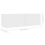 Muebles de TV 4 uds madera de ingeniería blanco 100x30x30 cm de vidaXL, Muebles TV - Ref: Foro24-3074452, Precio: 216,29 €, D...